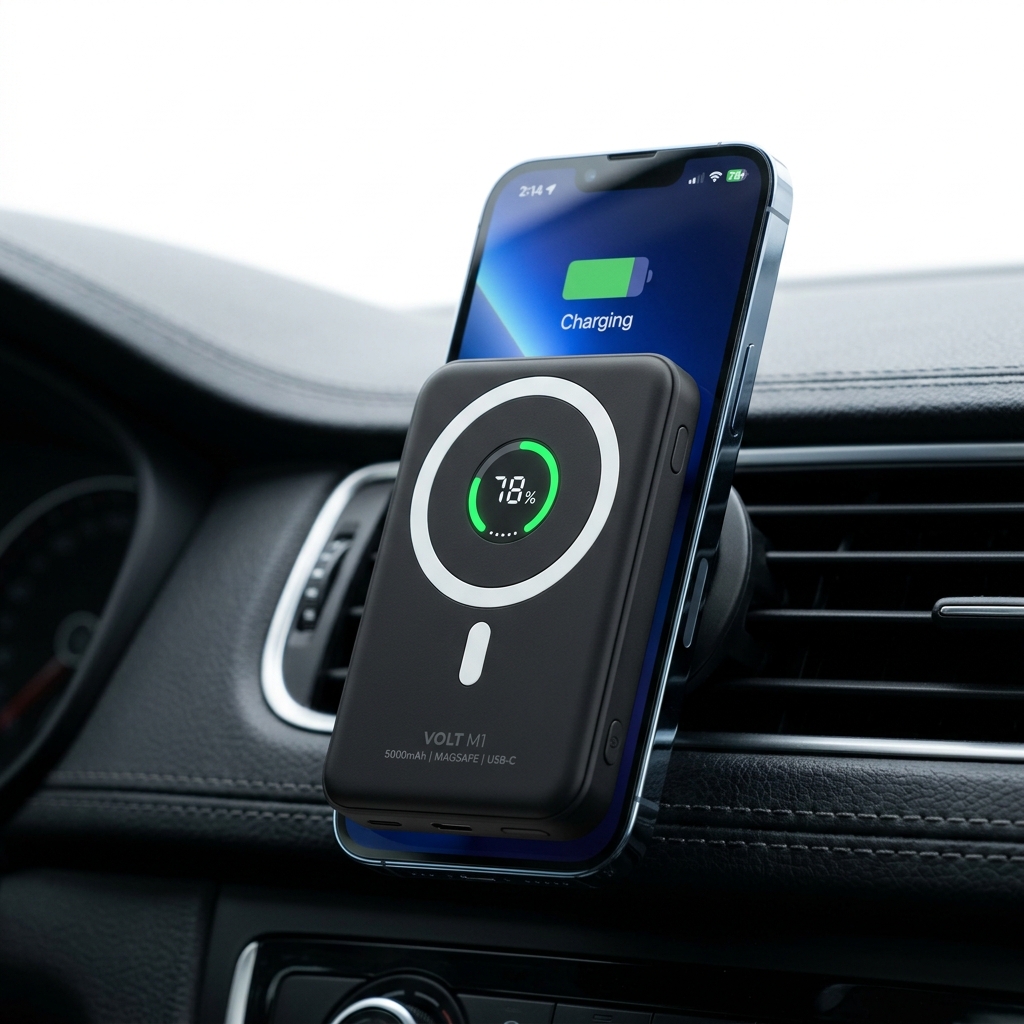 Batterie Externe Sans Fil Magnétique